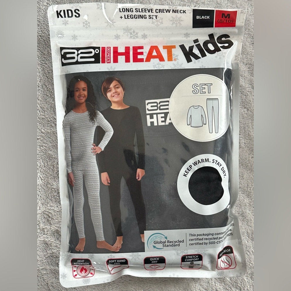 32 Degrees Kids' Heat Set/ Size: M (8/10) NWT